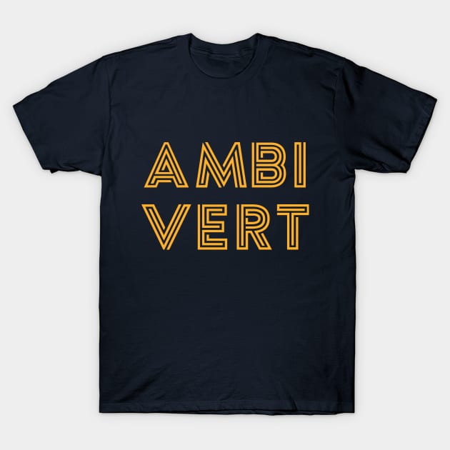 Ambivert - Yellow Print T-Shirt by Teeworthy Designs